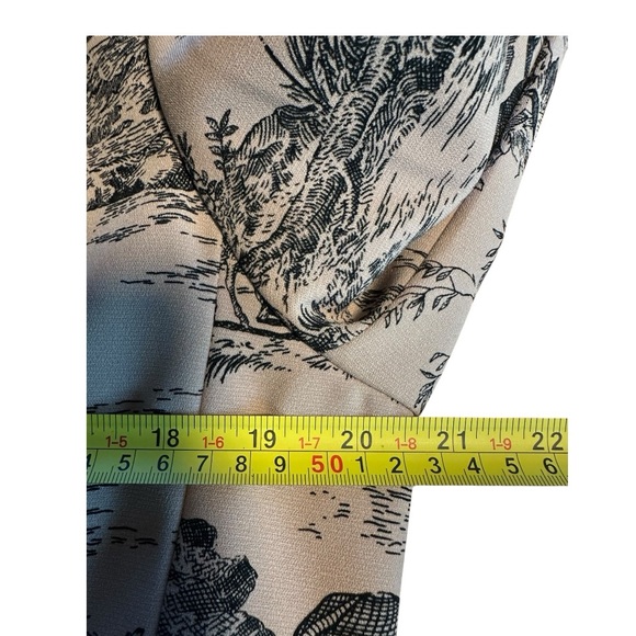 Harvé Benard Toile de Jouy Blazer Jacket & Sheath Dress Two Piece Suit 10/12 - Picture 9 of 16